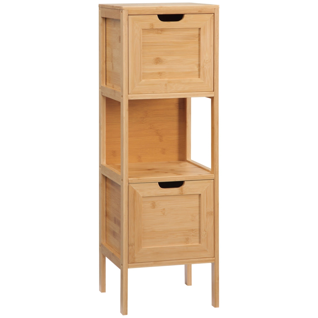 Mobile colonna per bagno con 2 cassetti e ripiano ¨C Minimal ¨C 30x30x90 cm