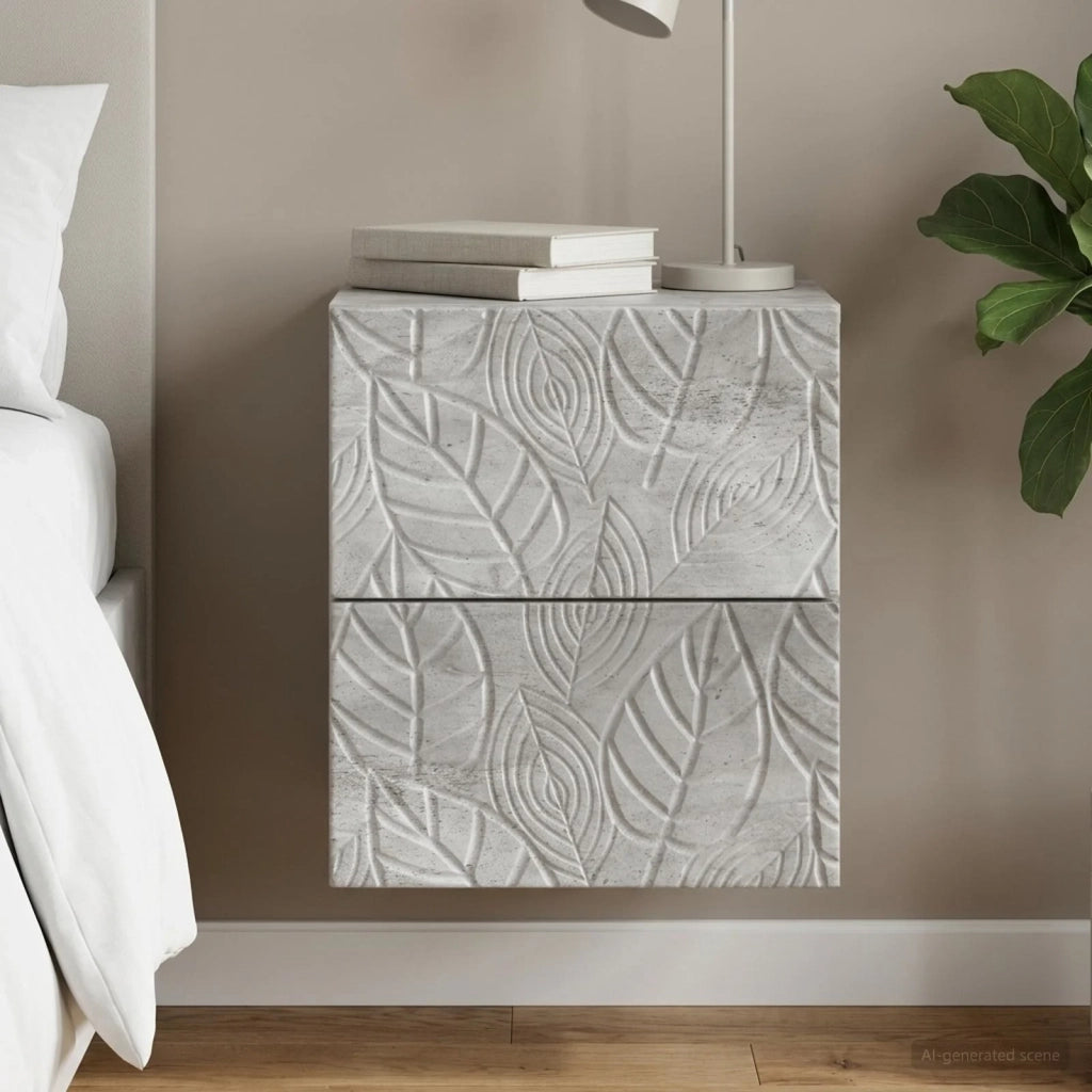Mobiletto da notte a muro Grigio Cemento 34,5 x 33 x 40 cm 898811