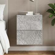 Mobiletto da notte a muro Grigio Cemento 34,5 x 33 x 40 cm 898811