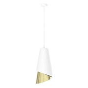 Lampada a sospensione MODA bianco oro 1xE27 Emibig