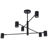 Lampada a sospensione Snow Light Prestige nera 6xGU10 Ø80