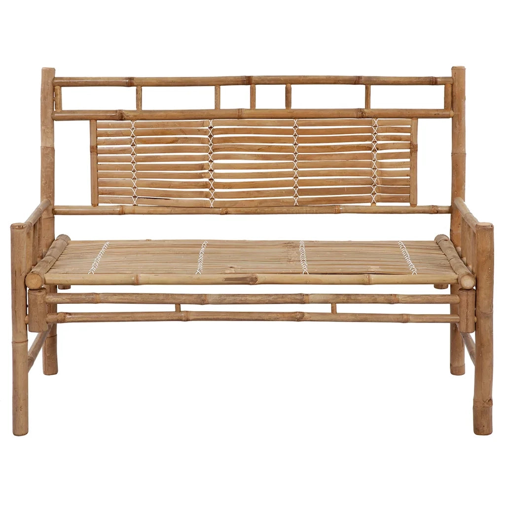 Panca da Giardino con Cuscino 120 cm in Bambù 3063892