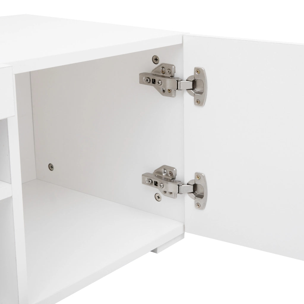MOBILE TV 240 cm con LED variabile MDF Bianco