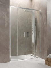Box doccia frontale AKTUAL 2 fissi + 2 scorrevoli 160 cm (156-162) cromo vetro trasparente