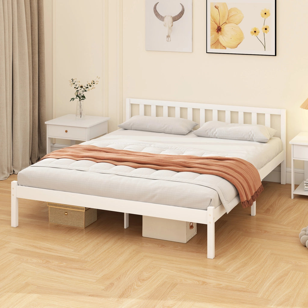 Letto singolo in legno massello ¨C Xylo ¨C 160x200 cm con testiera e rete a doghe