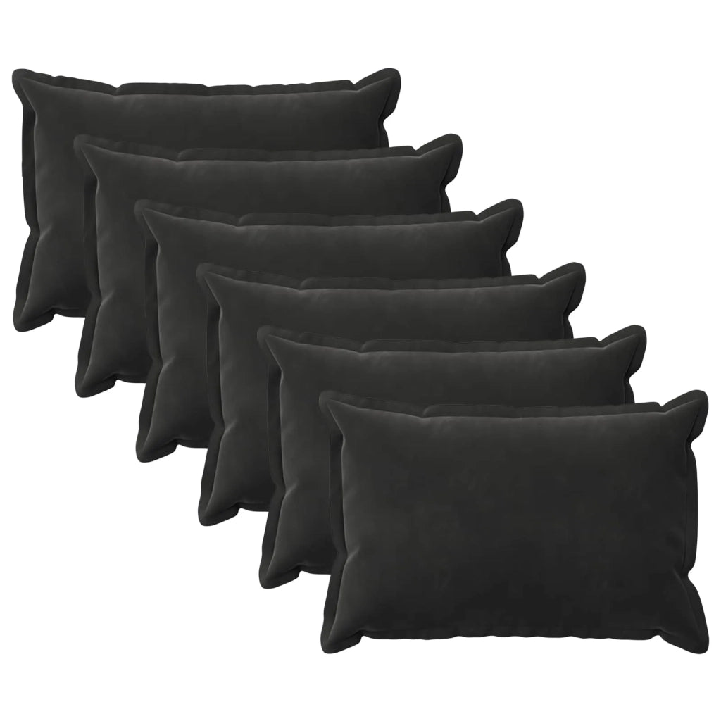 Cuscino con cuscino HOUTEN 6 pz Nero Velluto 932162