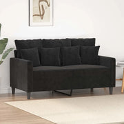 Divano a 2 Posti-Sofa 2 Posti Nero 120 cm in Velluto 102580