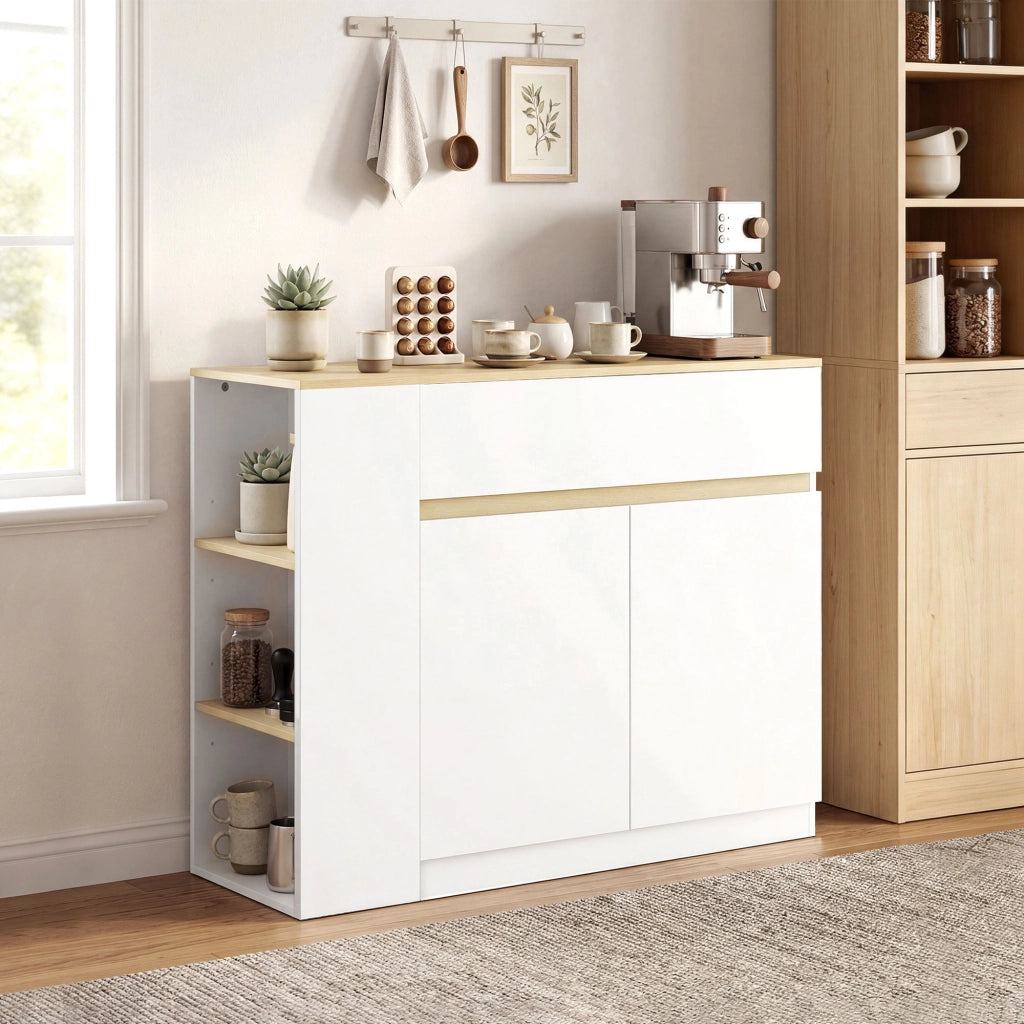 Mobile con cassetti e ante ¨C Minimal ¨C Bianco 110x29,5x82 cm