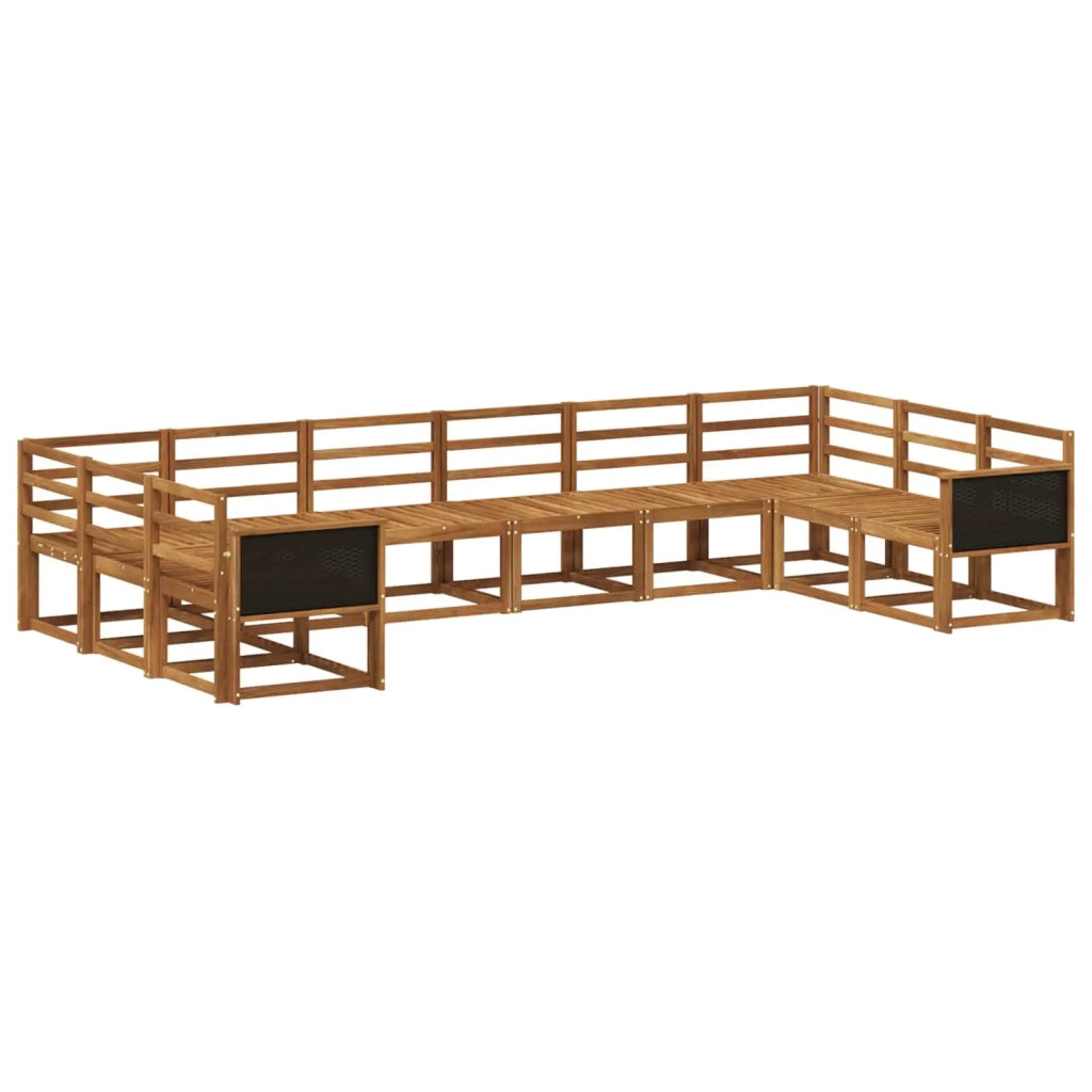 Set di divani da esterno 10 pcs Naturale