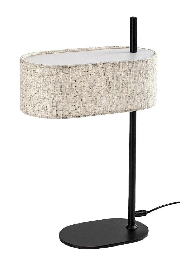 Lampada da tavolo Narmin scandinava nero/beige E14 40W