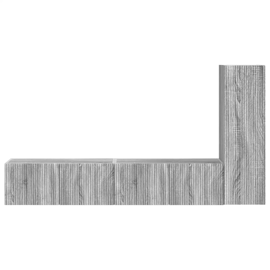 Set mobile TV 3 pz | Armadietto TV | Mobile Porta TV Grigio Sonoma Legno multistrato