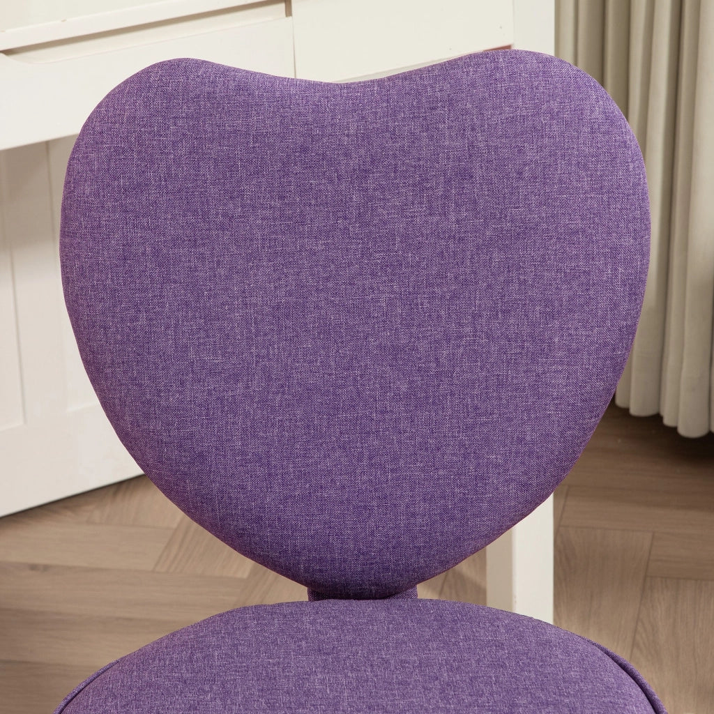 Sedia Poltrona Operativa da Cameretta a Forma di Cuore Viola