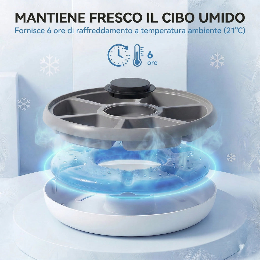 Distributore Automatico Cibo per Gatti e Cani con Timer e Display LED ¨C Minimal