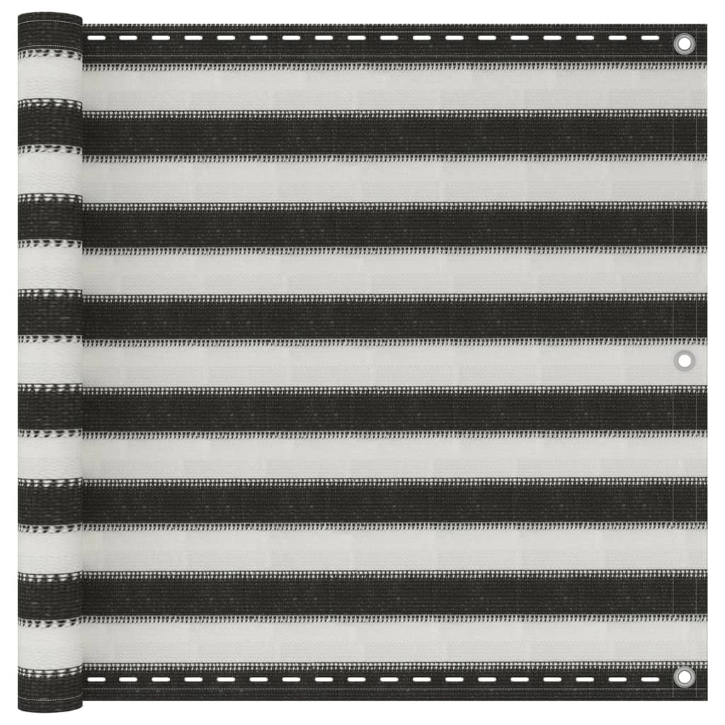 Schermo per balcone schermo per la privacy HDPE 90 x 400 cm antracite e bianco 02_0010163