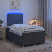 Letto box spring con materasso Grigio Scuro 120 x 190 cm 3455309