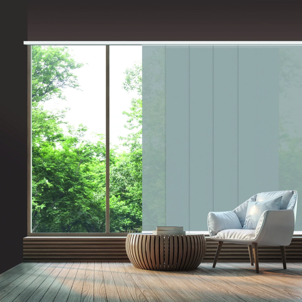 VIEWTEX Kit di pannelli giapponese (binario e pannelli) Screen - Grado di apertura 10% - Grigio perla 238 cm - Made in Europe - 5 anni di garanzia