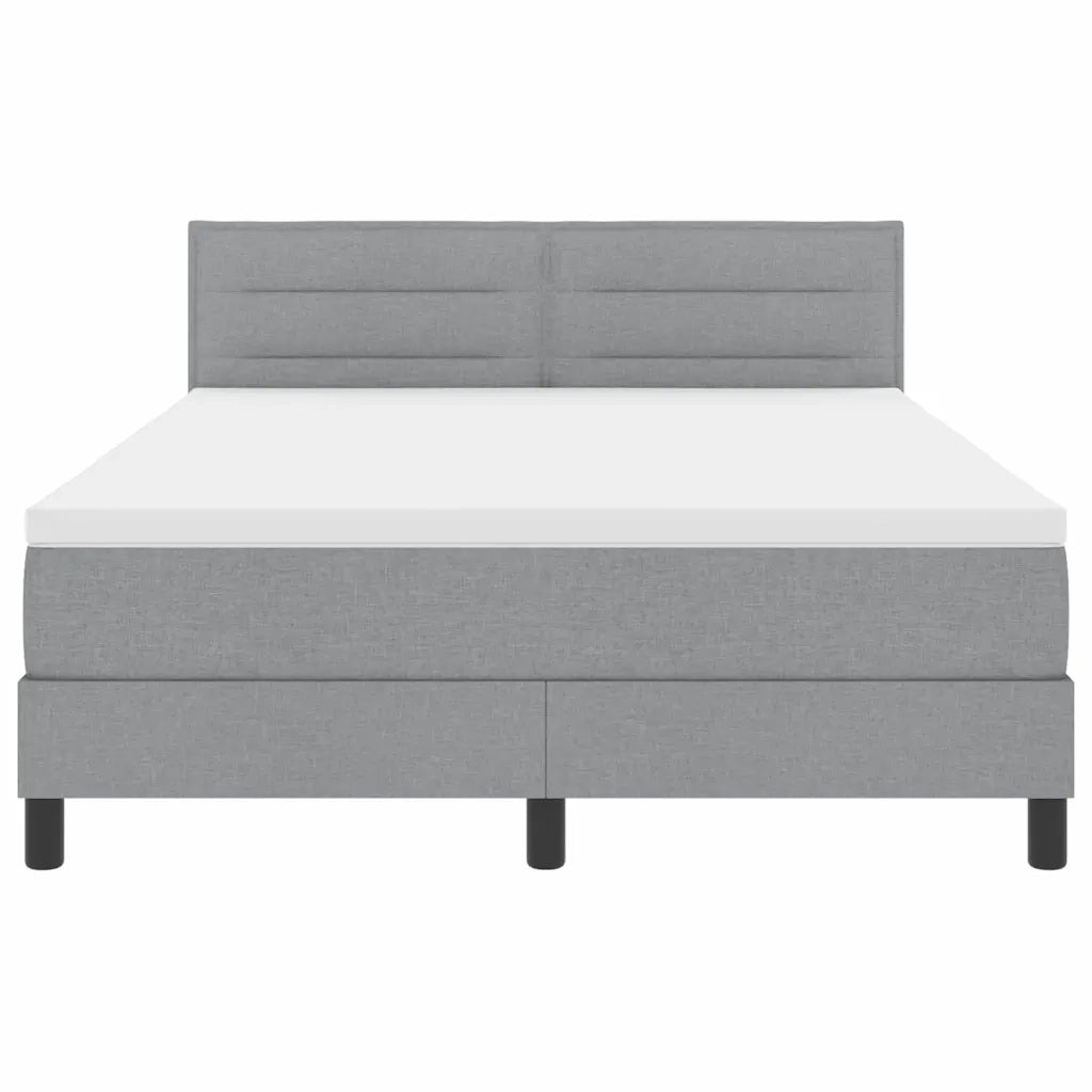 Letto a molle con materasso Grigio chiaro 140 x 200 cm Tessuto 3342135