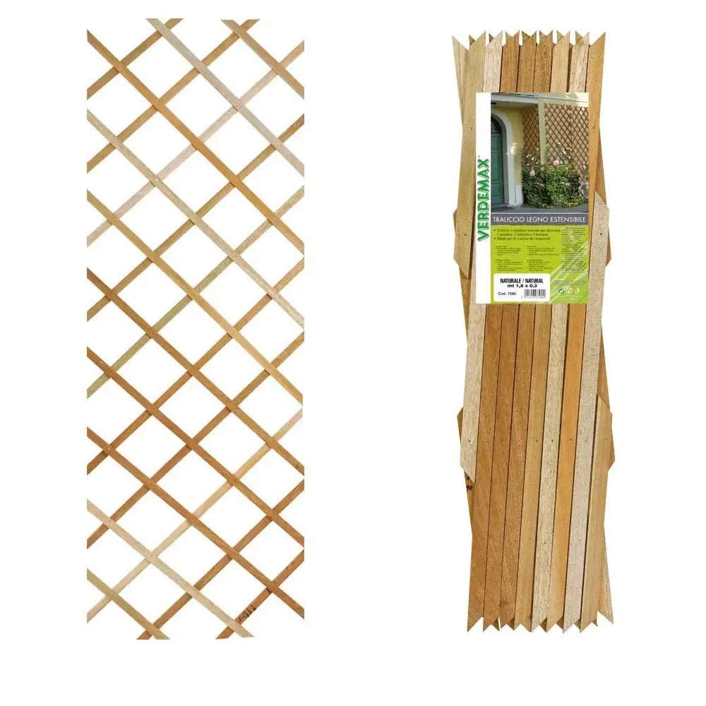 Traliccio Estensibile in Legno per Piante Rampicanti Verdemax Formato: 1,8 x 0,30 Mt