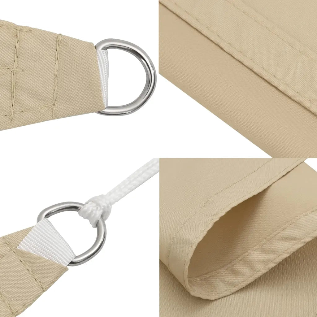 Parasole a Vela Oxford Triangolare 2,5x2,5x3,5 m Beige 135169