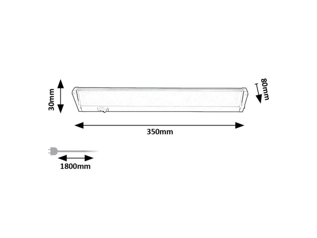 Barra LED sottopensile 35cm 5W 4000K bianca Rabalux