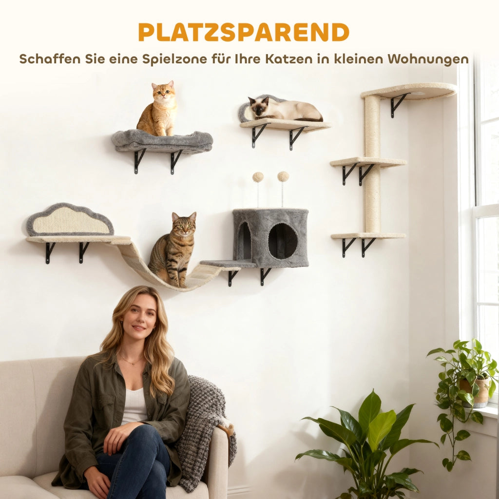 Set Tiragraffi da Parete in Sisal ¨C Minimal ¨C 4 Pezzi Beige