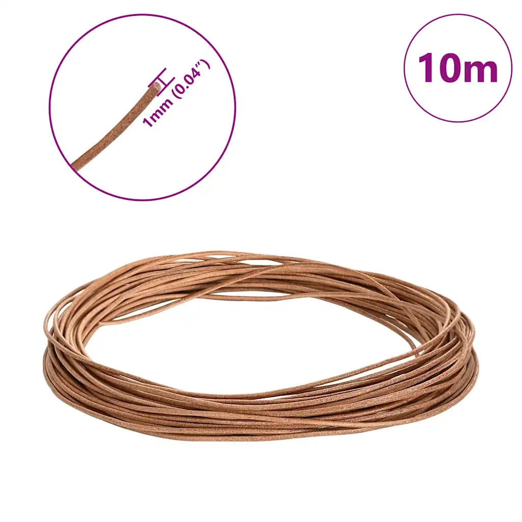 Cordino in Pelle Marrone ?1 mm x 10 m Pelle CFW6761242
