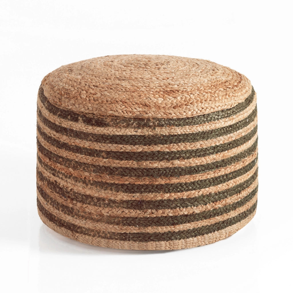 Pouf in juta intrecciata beige cm Ø50 x H.30