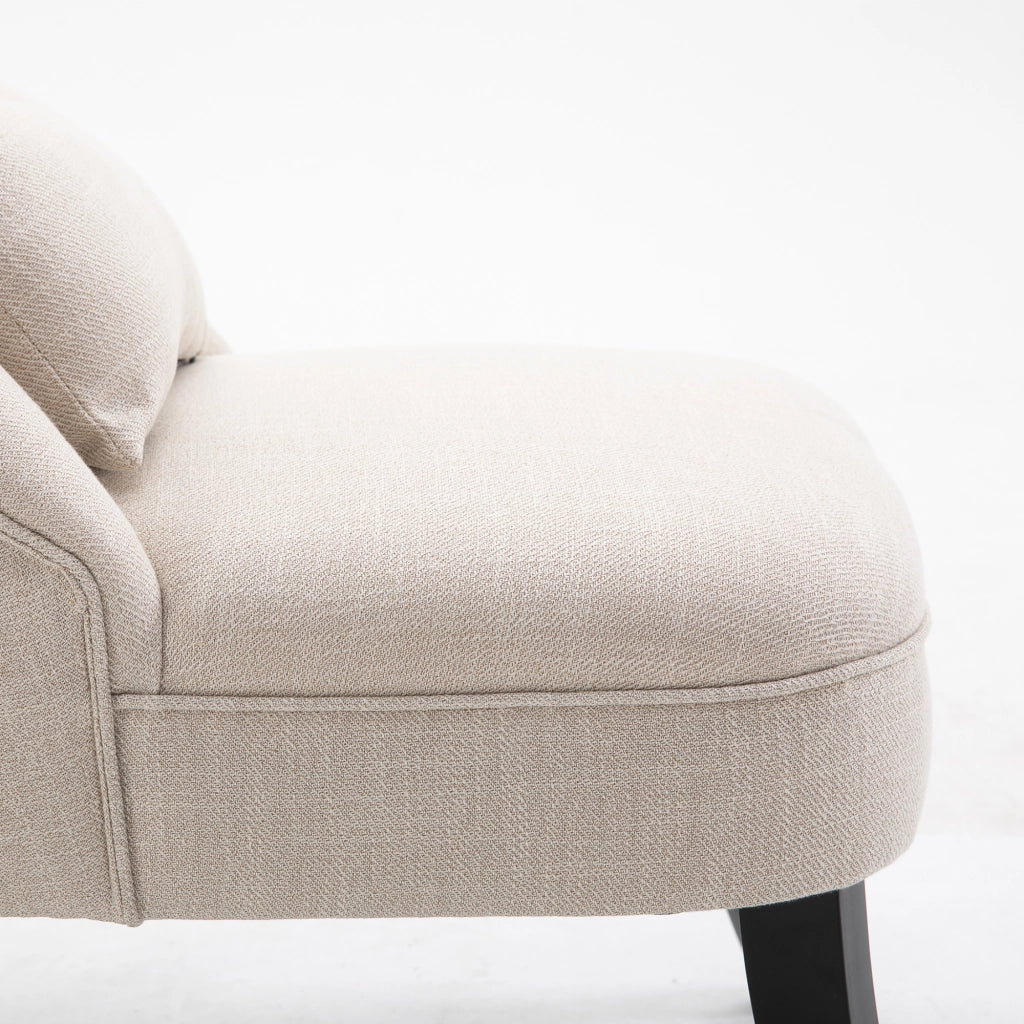 POLTRONA Relax Vintage 52,5x69x77 cm Lino Bianco Crema