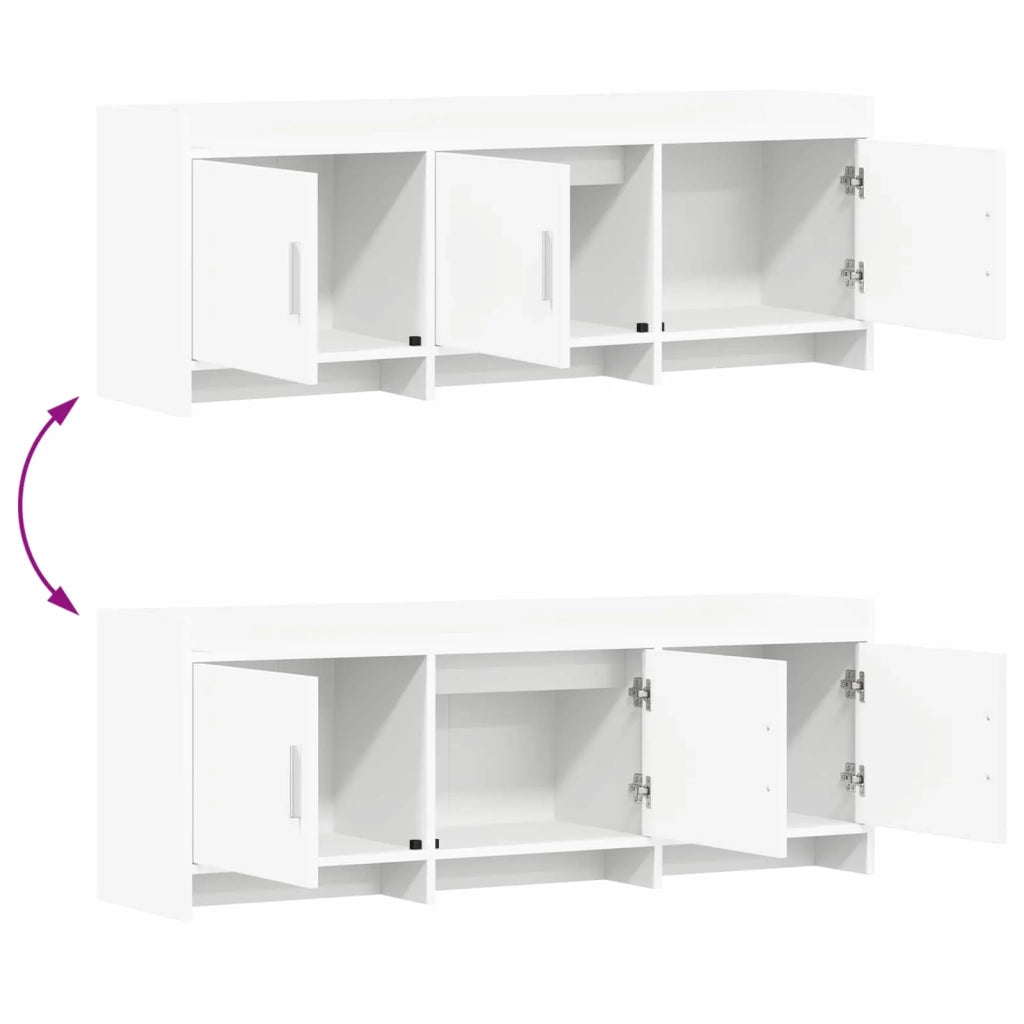 Mobile TV 130 x 33 x 47 cm Bianco Legno ingegnerizzato 8011195