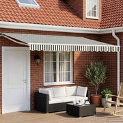 Cornice per Tenda Manuale con LED Antracite e Bianco 4 × 3 m 3420617