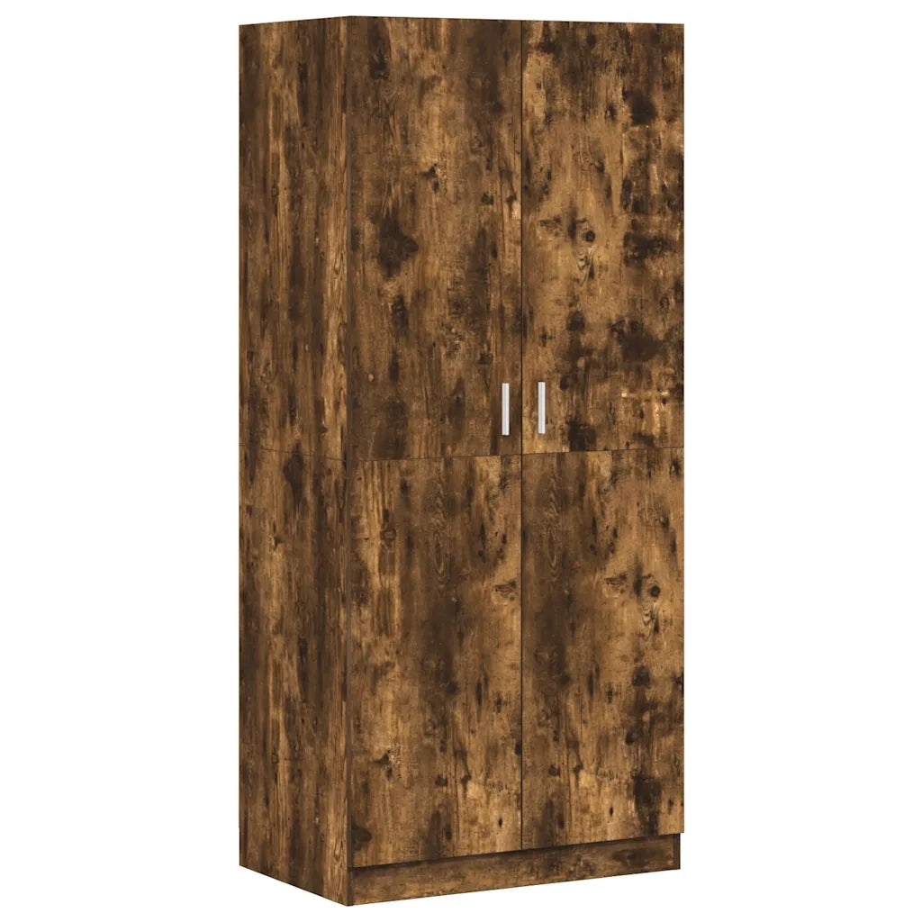 Armadio Rovere Fumo 80x52x180 cm in Legno Multistrato 815351