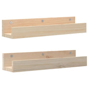 2 pz Mensole da Parete | Scaffali a Parete | Ripiano a parete 50x12x9cm in Legno Massello di Pino