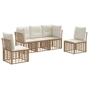 Set di divani da esterno | Set Salotto da Giardino Naturale Poliestere
