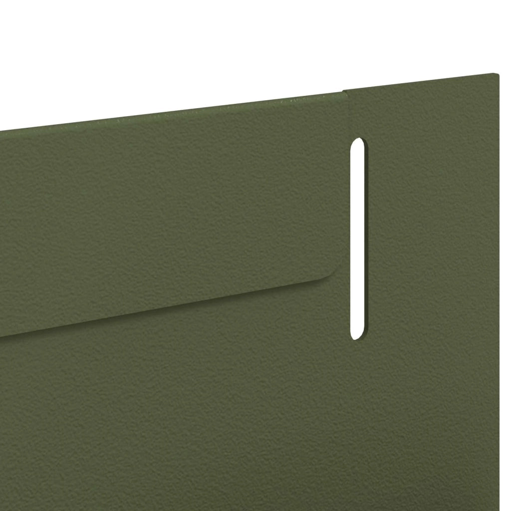 Bordura per Prato 50 pz 102 x 4 x 4 cm Acciaio Verde Oliva 8008729