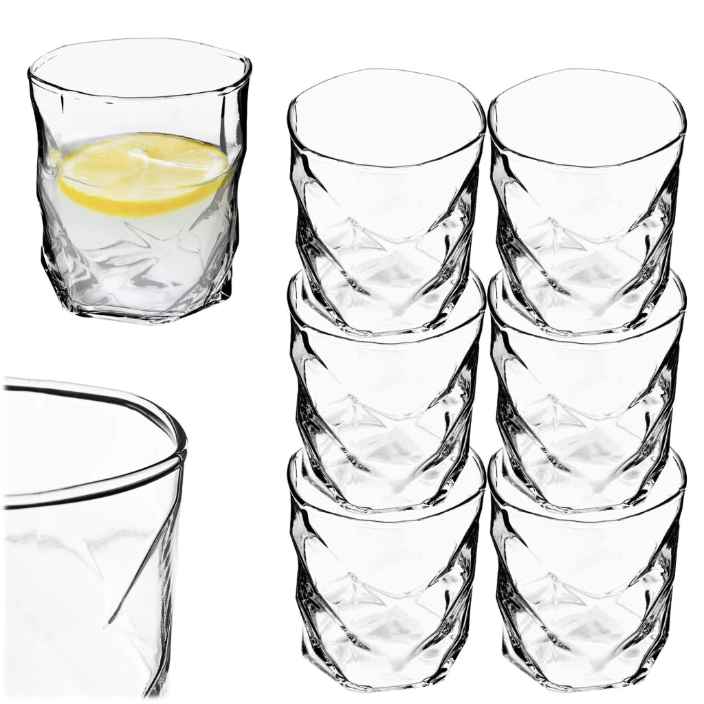 Set regalo da 6 bicchieri KADAX per whisky, bevande, succhi di frutta e acqua, 330 ml