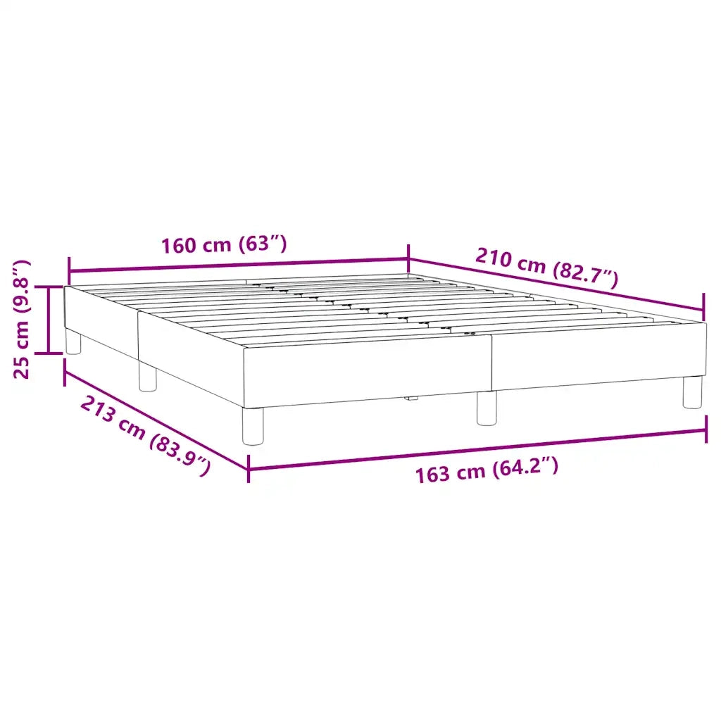 Giroletto a Molle senza Materasso Blu Scuro 160x210 cm Velluto 3315835