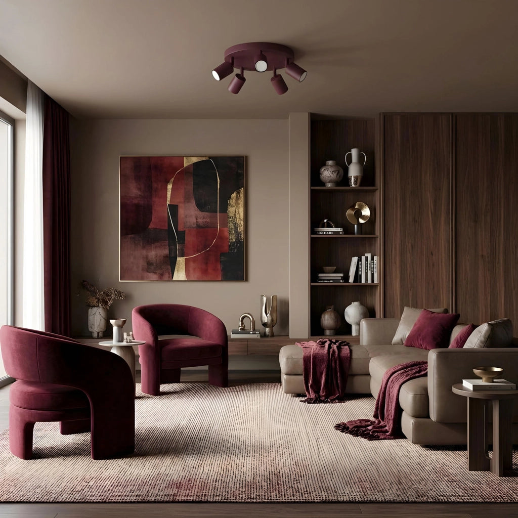 Lampada da soffitto Fun 5xGU10 bordo acciaio