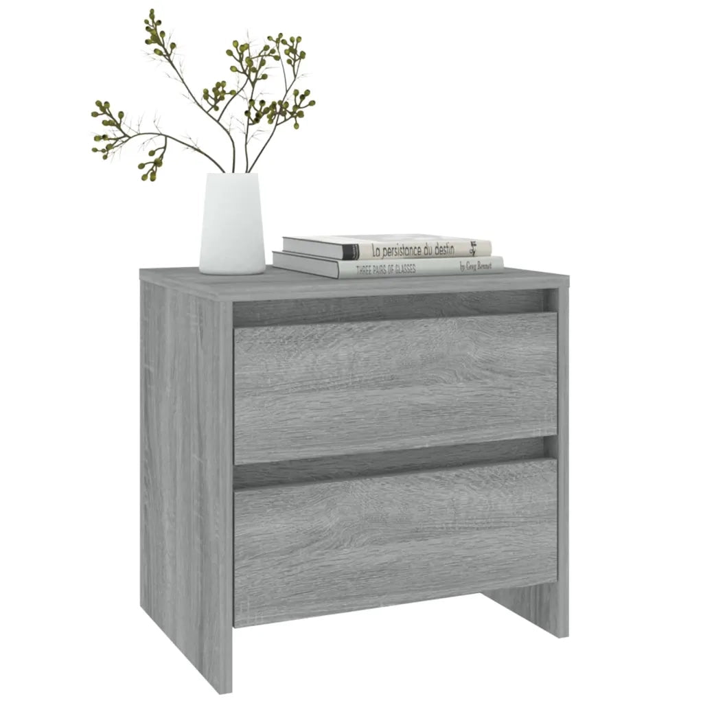 Comodino-Tavolino da notte Grigio Sonoma 45x34,5x44,5 cm in Truciolato