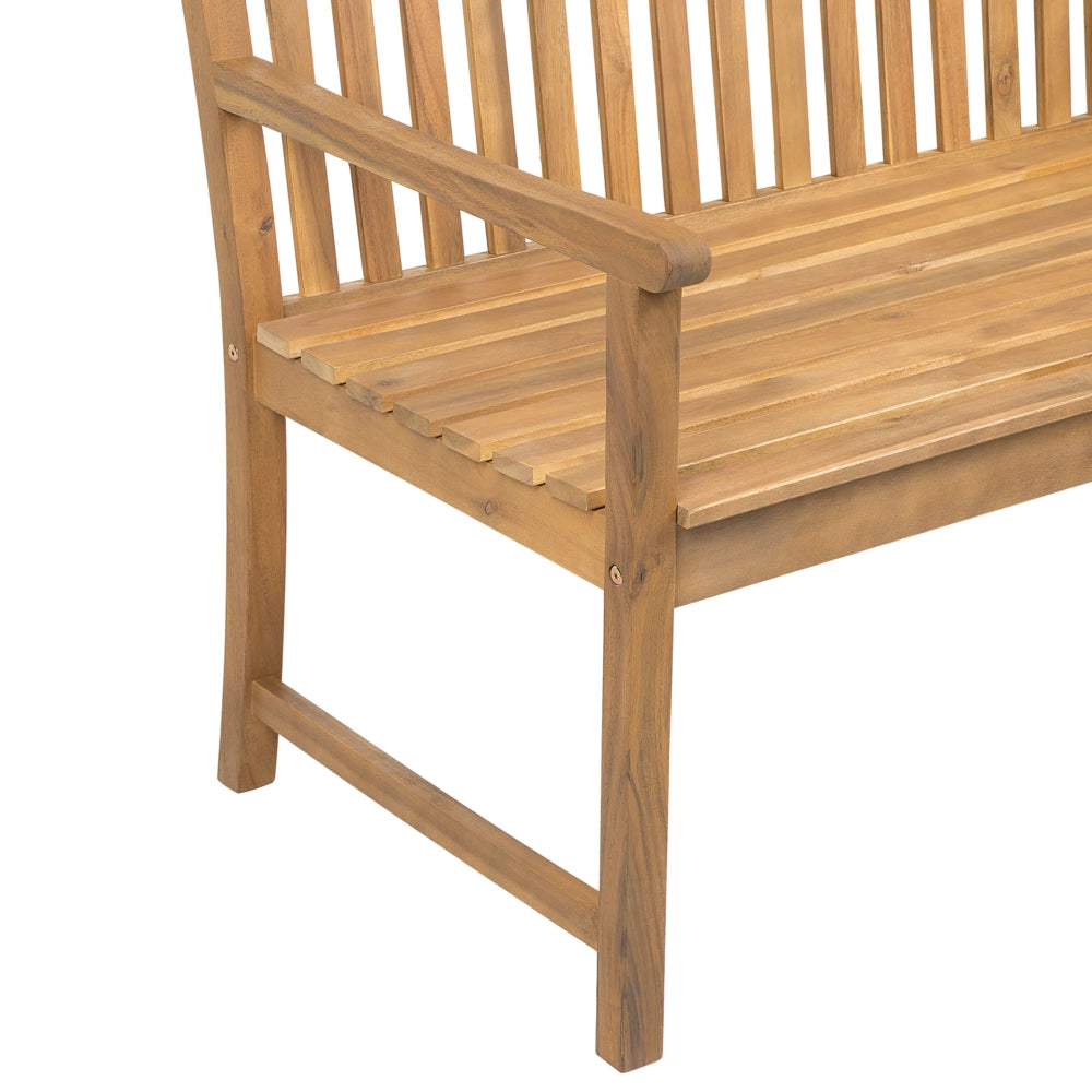 Panca da giardino leggera in legno di acacia 120 cm a doghe design esterno patio in stile rustico