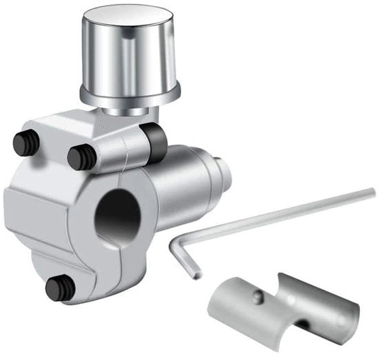 Valvola di Accoppiamento BPV-31 - 3-in-1 Accesso - Adatto per 1/4", 5/16", 3/8" Tubi - Regolabile - Zingle di Acciaio - Incluso 2 Pezzi - Valvola di Accoppiamento a Foro