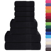Set di asciugamani 8 pezzi FROGN Nero 360 g/m² 137073