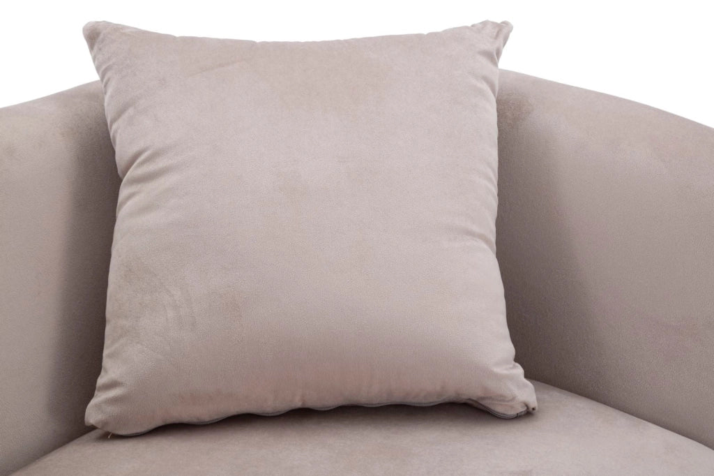 Divanetto Bucarest Grigio 127x74x73 cm Legno e Spugna e Tessuto e Metallo Grigio e Oro