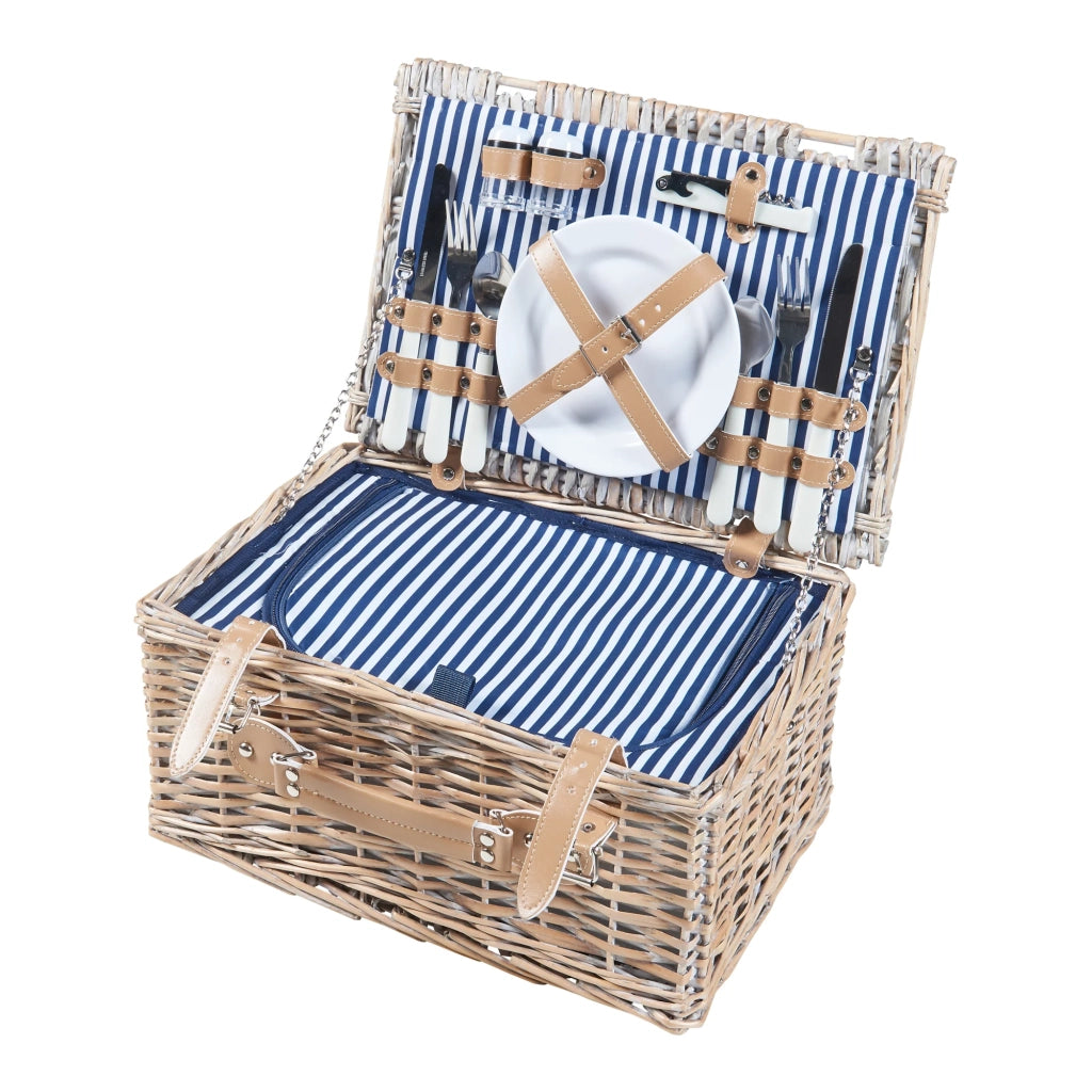 Cestino da picnic per 2 persone con tasca termica bianco naturale blu 03_0010204