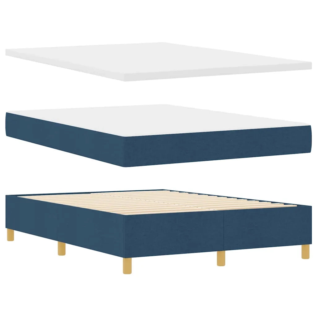 Letto a molle con materasso Blu 160 x 200 cm Tessuto 3339713