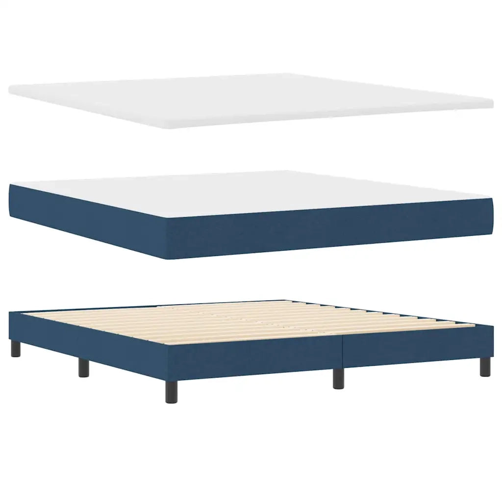 Letto a molle con materasso con led Blu 180 x 200 cm Tessuto 3342232