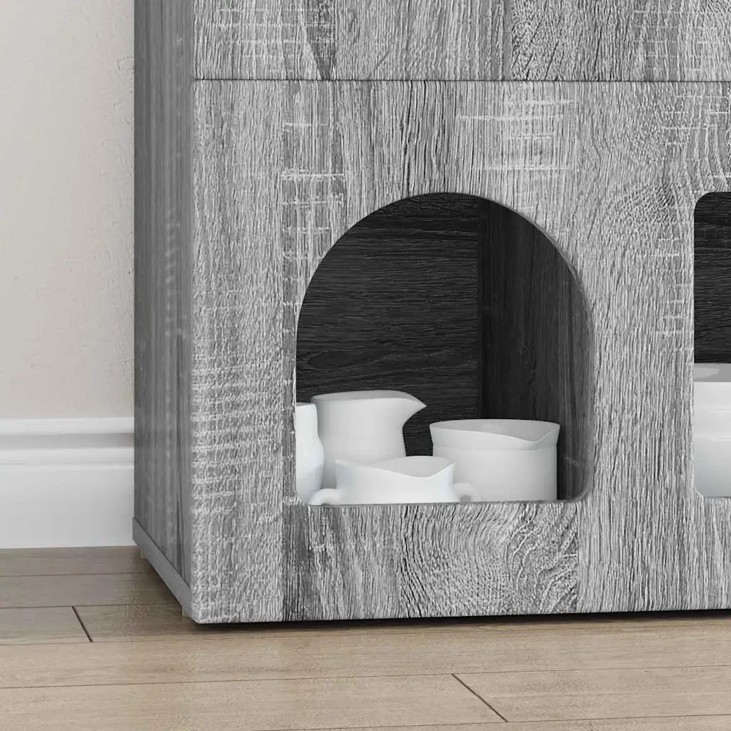 Credenza Grigio Sonoma 80.5 x 35 x 59 cm Legno multistrato 891330