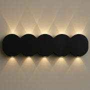 Applique da Muro 10 Led Lampada a Parete Nero con Luce Bianco Caldo 26x8x3cm
