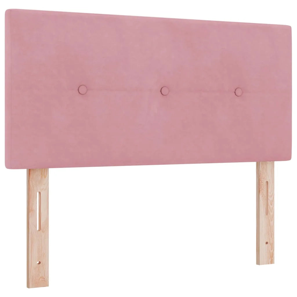 Letto a molle con materasso Rosa 200 x 80 cm Poliestere 3341443