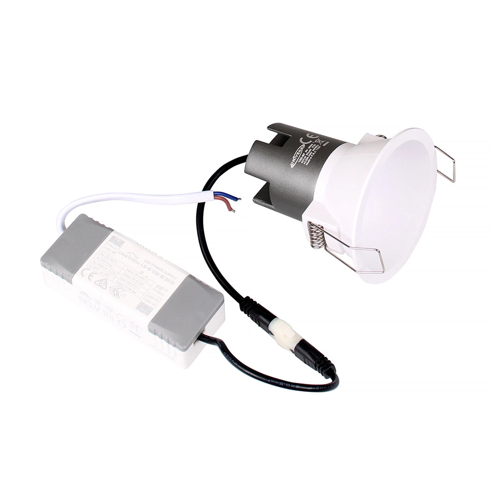 FARETTO LED DA INCASSO 5W ALTA LUMINOSITA' DESIGN MODERNO TONDO IN ALLUMINIO BIANCO - ILLUMINAZIONE ACCOGLIENTE 3000K