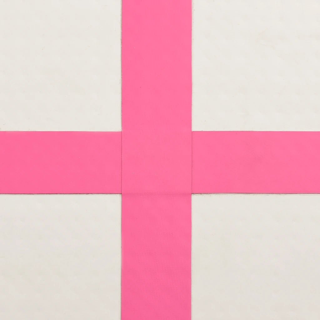 Tappetino Ginnastica Gonfiabile con Pompa 300x100x20cm PVC Rosa 92676